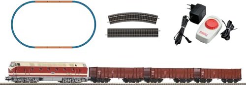 Piko - track H0 starter set - starter set with Bettung BR 119 + 3 Hochbordwagen (57138)