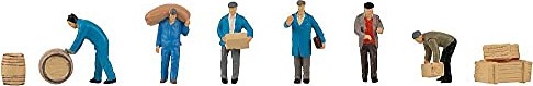 Faller Miniature figures - Freight workers with parcels and barrels (151609)