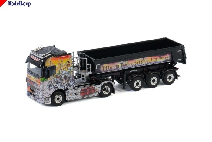 Wsi Models Pflumm Volvo FH4 Globetrotter 4X2 Halfpipe Tipper Trailer 3 Axle (01-2992)
