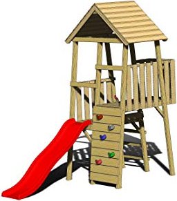 Wendi Toys Spielturm Hase mit Rutsche und Kletterwand (WTJ2)