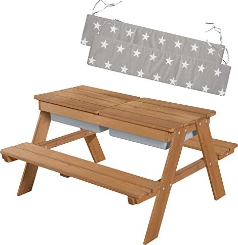 roba Play Sitzgarnitur & Matschtisch natur mit Sitzkissen (456002TEV190)