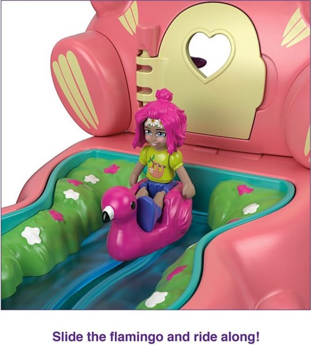 Mattel Polly Pocket Flip & Find Sloth Compact (GTM59)