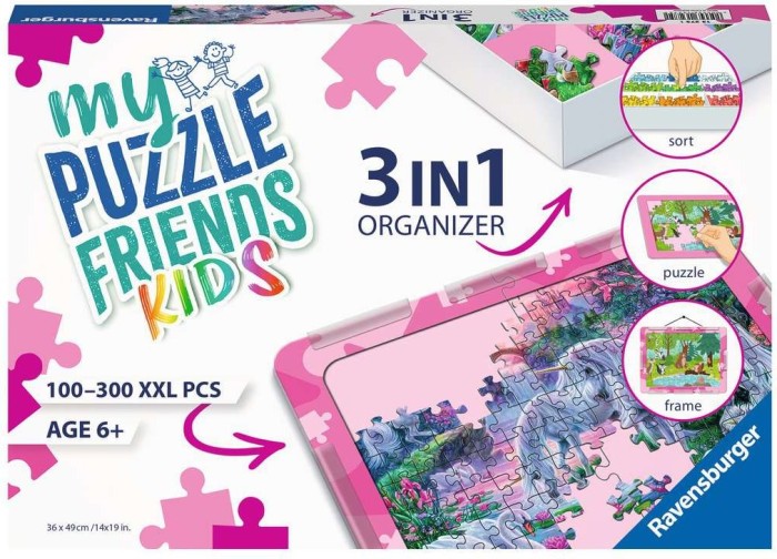 Ravensburger My puzzle Friends Kids - 3in1 organizer puzzle underlay pink (13275)