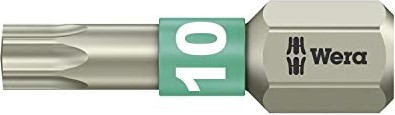 Wera 3867/1 TS Torx Bit 1/4", T10x25mm, 1 Stück (05071032001)