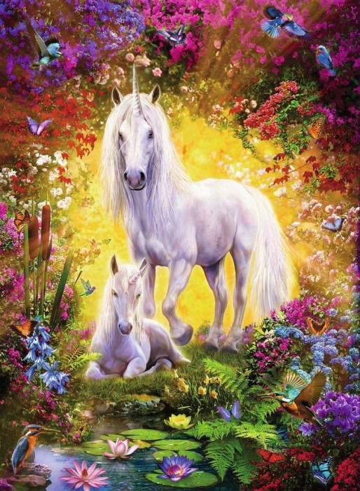 Ravensburger puzzle unicorn with Fohlen (14825)