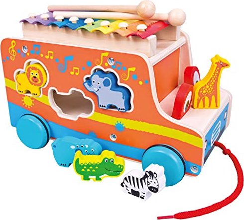 Bino Holz Steckauto mit Xylophon (84088)