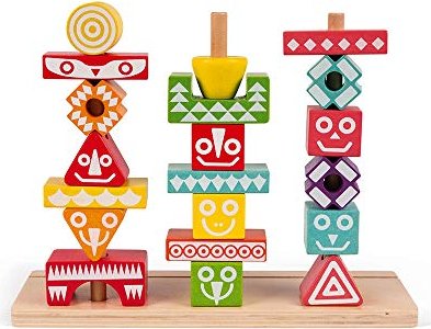Janod I Wood Edutotem stackable, 52 pieces (J05331)