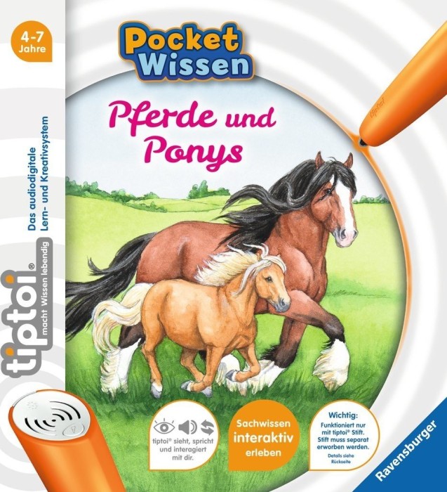 Ravensburger tiptoi book: Pocket knowledge: horses and ponies (55408/00684)