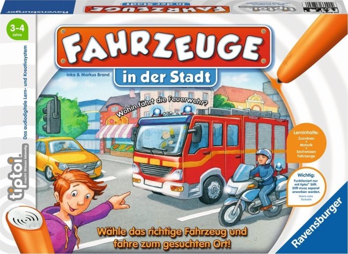 Ravensburger tiptoi Spiel: Fahrzeuge in der Stadt (00848)