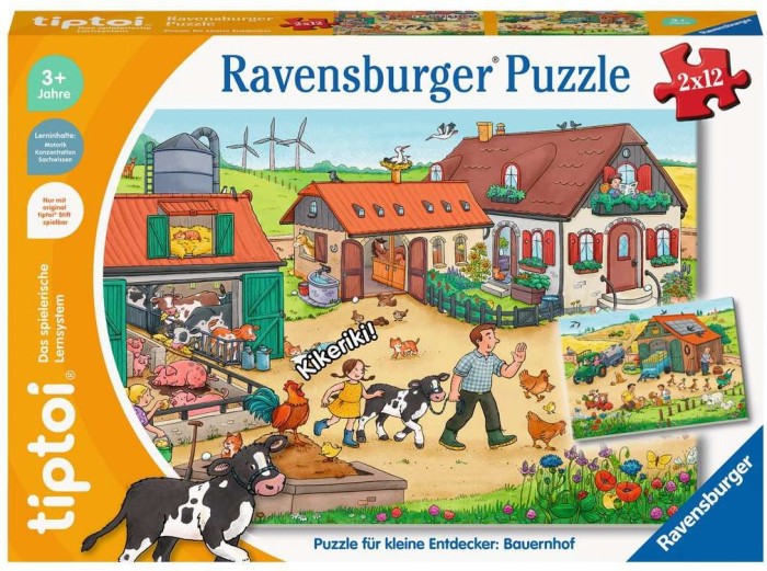 Ravensburger tiptoi puzzle: puzzle for small explorer: farm (00136)
