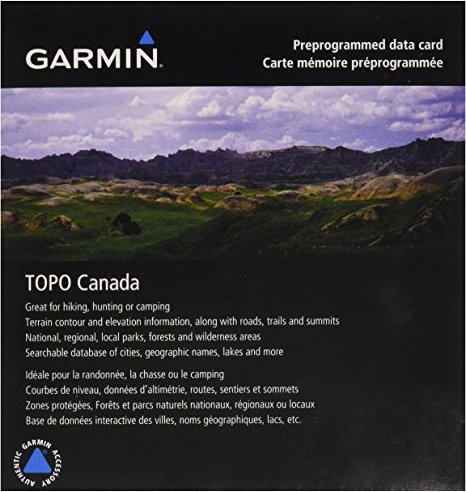 Garmin digital cards on CD - topographic map Canada (PC)