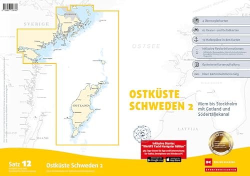 Delius Klasing sport boat maps sentence 12: east coast Sweden 2 (German) (PC)