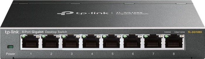 TP-Link TL-SG108S Desktop Gigabit Switch, 8x RJ-45 (TL-SG108S)