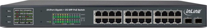 InLine Rackmount Gigabit Switch, 24x RJ-45, 2x SFP, PoE+ (32324P)