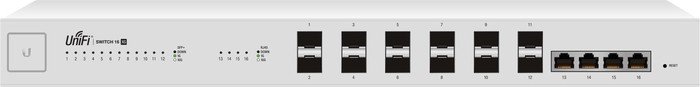 Ubiquiti UniFiSwitch 16 XG Rackmount 10G Managed Switch, 4x RJ-45, 12x SFP+ (US-16-XG)
