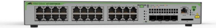 Allied Telesis CentreCOM GS970M Desktop Gigabit Managed Switch, 24x RJ-45, 4x SFP (AT-GS970M/28 / 990-005793)