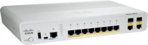 Cisco Catalyst 2960-C Compact LAN Lite Desktop Managed Switch, 8x RJ-45, 2x RJ-45/SFP (WS-C2960C-8TC-S)