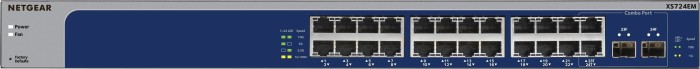 Netgear XS700EM Rackmount 10G Smart Switch, 22x RJ-45, 2x RJ-45/SFP+ (XS724EM-100)