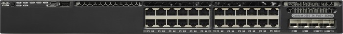 Cisco Catalyst 3650 IP Base Rackmount Gigabit Managed Stack Switch, 24x RJ-45, 2x SFP, 2x SFP+, PoE+ (WS-C3650-24PD-S)