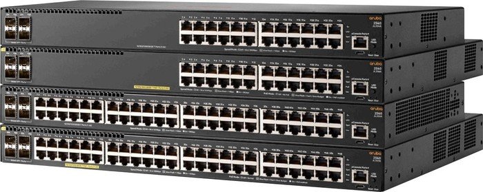 HPE Aruba 2540 24G Rackmount Gigabit Managed Switch, 24x RJ-45, 4x SFP+ (JL354A)
