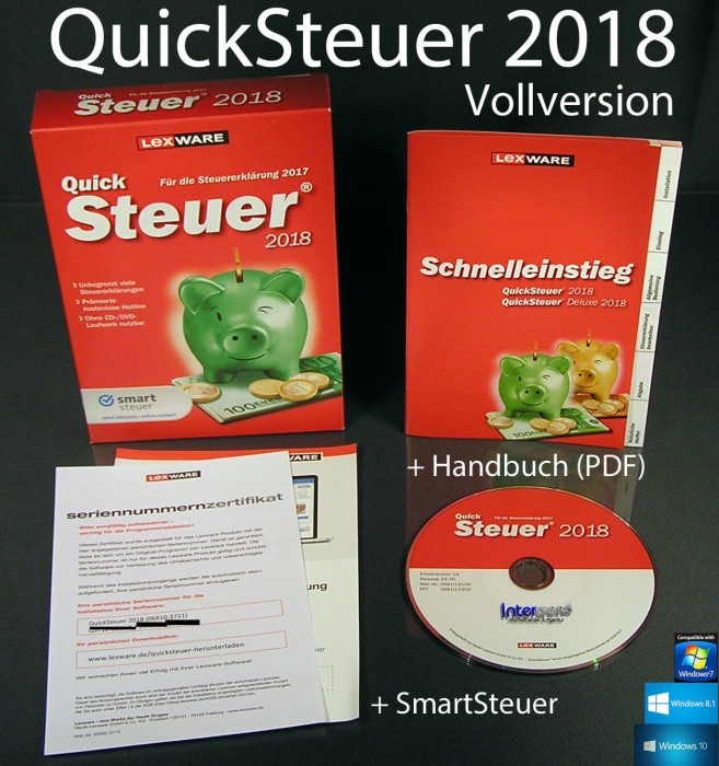Lexware QuickSteuer 2018 (German) (PC) (06810-0064)