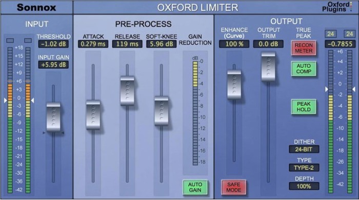 Sonnox Oxford Limiter (Native) (PC/MAC)