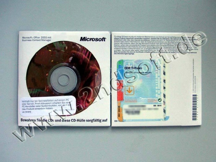 Microsoft Office 2003 Basic Edition OSB/OEM, 1-pack (German) (PC) (S55-00368)