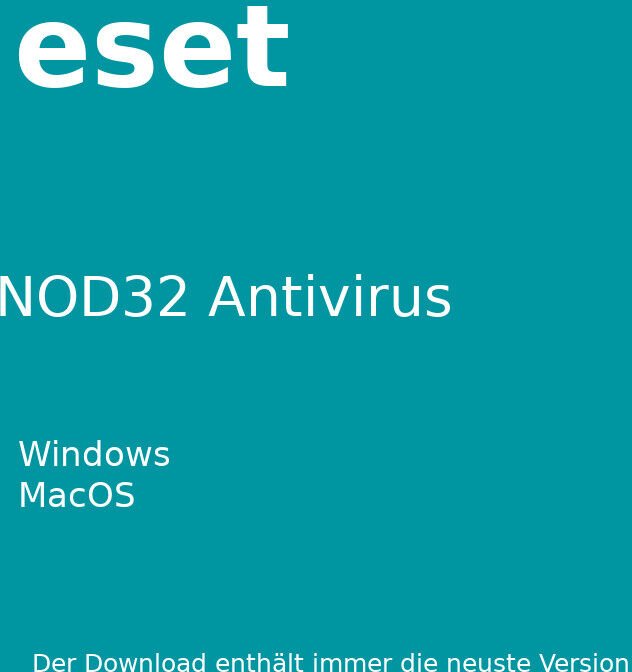 ESET NOD32 Antivirus 2019, 3 User, 1 year, ESD (German) (PC) (EAV-N1A3-V12E)