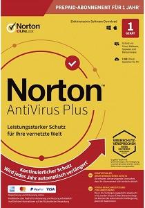 NortonLifeLock Norton AntiVirus Plus, 1 User, 1 year (German) (PC/MAC) (21395021)