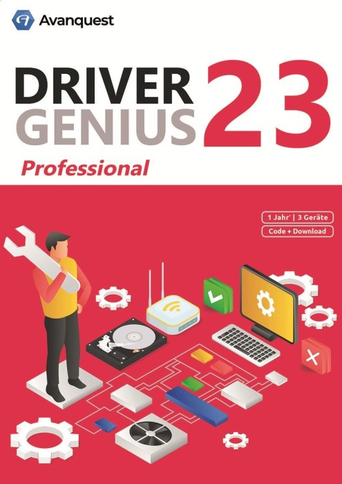 Avanquest Driver Genius 23 Professional, ESD (multilingual) (PC) (DS-12456-LIC)