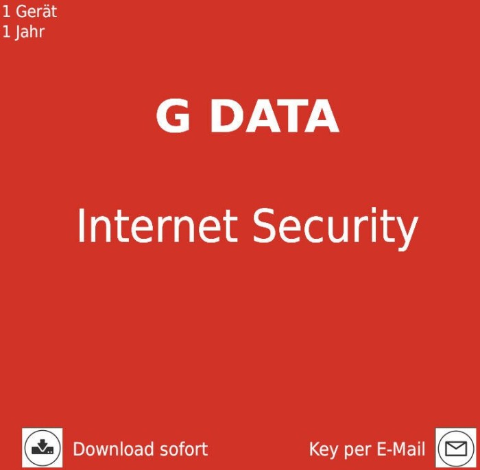 GData Software InternetSecurity 2018, 1 User, 1 year (German) (PC)