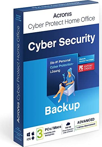 Acronis Cyber Protect Home Office advanced, 3 User, 1 year (multilingual) (Multi-Device) (HOBBA1EUS)
