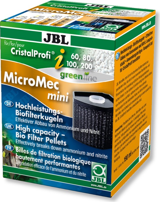 JBL Cristalprofessional i greenline MicroMec mini, Filter basket with high performance spherical shaped filter-media for internal filter (6092900)