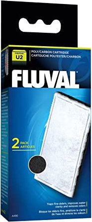 Fluval U2 filter cartridge, poly-active carbon, 2 pieces (A490)