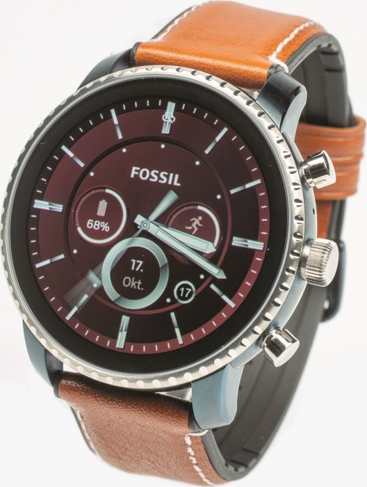 Fossil Gen 4 Explorist HR silver with leather bracelet light brown (FTW4016P)