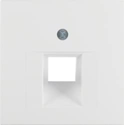 Hager S.1/B.3/B.7 centre plate for UAE socket, polar white matte (14071909)