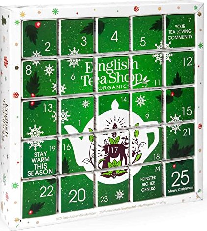 English Tea Shop Organic Green Advent Calendars 2024