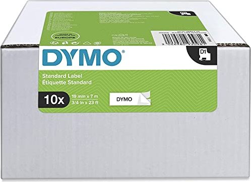 Dymo D1 Beschriftungsband, 19mm, schwarz/gelb, 10er-Pack (2093098)