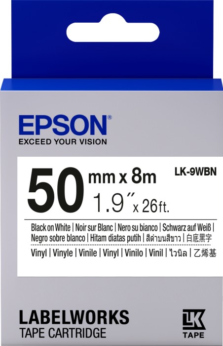 Epson LK-9WBN Beschriftungsband, 50mm, schwarz/weiß (C53S659001)