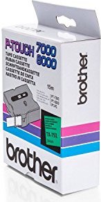 Brother TX-751 Beschriftungsband, 24mm, grün/schwarz (TX751)