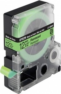 Epson LC-4GBF9 Beschriftungsband, 12mm, schwarz/grün (C53S625413)