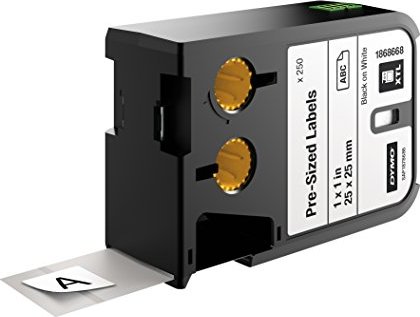 Dymo XTL Etiketten, 25x25mm, schwarz/weiß (1868668)