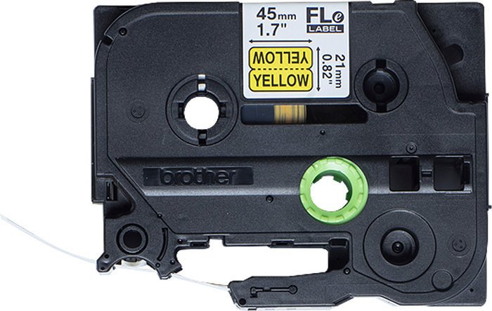 Brother FLe-6511 Beschriftungsband, 21x45mm, schwarz/gelb, 72 Stück (FLE6511)