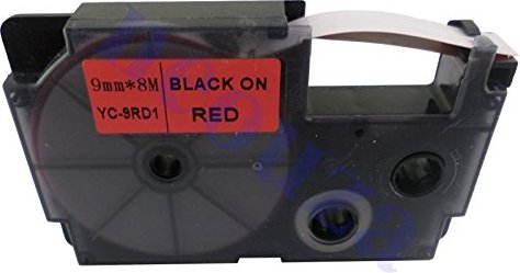Casio XR-9RD1 Beschriftungsband, 9mm, schwarz/rot