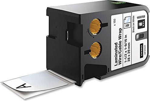 Dymo XTL Kabeletiketten, 38x39mm, schwarz/weiß (1868708)