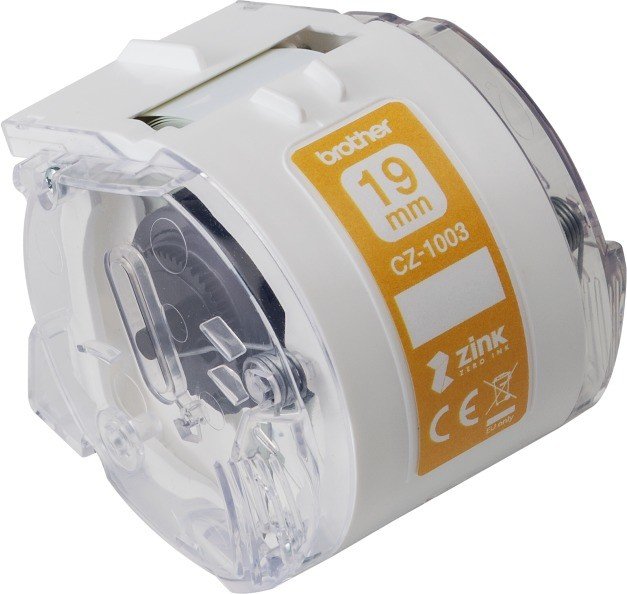 Brother CZ-1003 Farbetikettenrolle, 19mm, weiß (CZ1003)