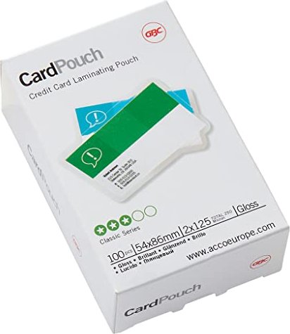 GBC Laminierfolien, 54x86mm, 2x 125µm, glänzend, 100 Stück (3740300)