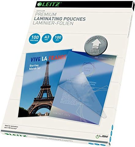 Leitz Laminierfolien iLAM, A3, 2x 100µm, glänzend, 100 Stück (74870000)
