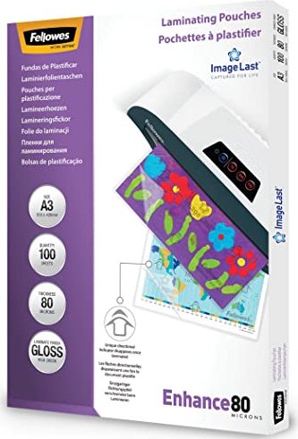 Fellowes Laminierfolien, A4, 2x 80µm, glänzend, 25 Stück (53962)