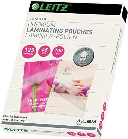 Leitz Laminierfolien iLAM, A5, 2x 125µm, glänzend, 100 Stück (74930000)